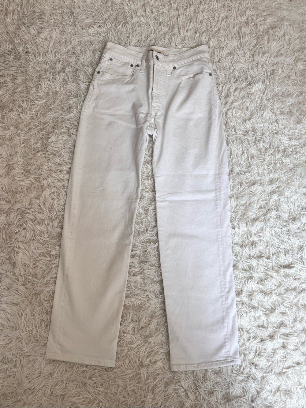 Madewell White Straight-Leg Jeans